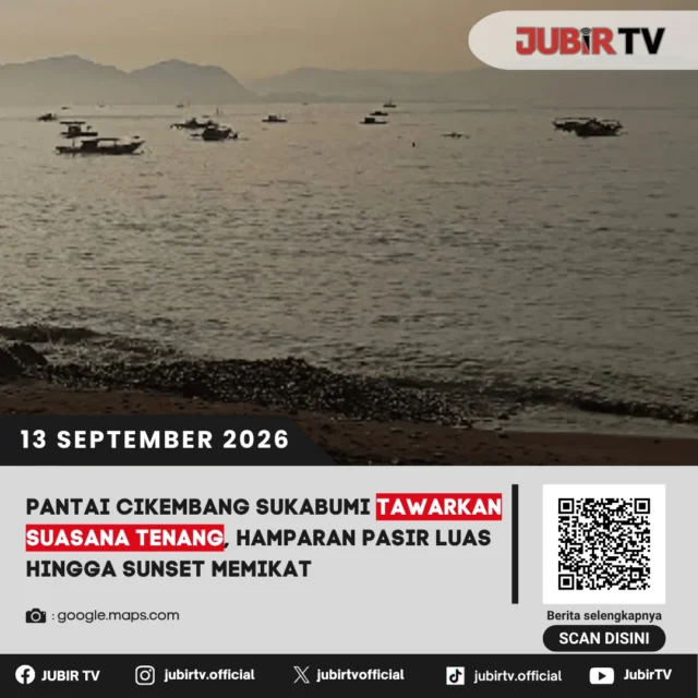 🌅 Cari Pantai yang Tenang di Sukabumi? Cikembang Bisa Jadi Pilihan

Pantai Cikembang di Cisolok, Sukabumi, menawarkan hamparan pasir luas, suasana yang relatif tenang, dan pemandangan laut lepas.

Menjelang sore, pantai ini juga punya panorama sunset yang menarik untuk dinikmati. 🌊

Penasaran seperti apa pesona Pantai Cikembang?

📌 𝐈𝐧𝐟𝐨 𝐥𝐞𝐧𝐠𝐤𝐚𝐩𝐧𝐲𝐚 𝐜𝐞𝐤 𝐝𝐢 𝐬𝐭𝐨𝐫𝐲 & 𝐬𝐨𝐫𝐨𝐭𝐚𝐧

#jubirtv #jubirtvnewscom #pantaicikembang #sukabumi #cisolok #pantaisukabumi #wisatasukabumi #wisataalam #sunset