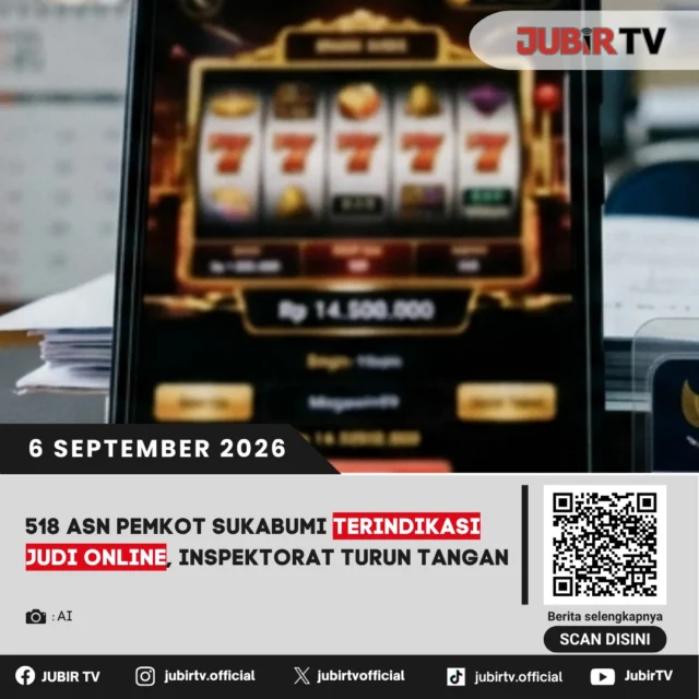 ⚠️ 518 ASN Pemkot Sukabumi Terindikasi Judi Online, Inspektorat Turun Tangan

Sebanyak 518 ASN Pemkot Sukabumi masuk data PPATK yang terindikasi terkait aktivitas judi online. Inspektorat kini melakukan klarifikasi dan pemeriksaan untuk memastikan keterlibatan masing-masing ASN.

Jika terbukti melanggar, ASN bersangkutan dapat dikenai hukuman disiplin sesuai ketentuan.

📌 𝐈𝐧𝐟𝐨 𝐥𝐞𝐧𝐠𝐤𝐚𝐩𝐧𝐲𝐚 𝐜𝐞𝐤 𝐝𝐢 𝐬𝐭𝐨𝐫𝐲 & 𝐬𝐨𝐫𝐨𝐭𝐚𝐧

#jubirtv #jubirtvnewscom #sukabumi #pemkotsukabumi #asn #judol #judionline #ppatk #inspektorat #beritasukabumi