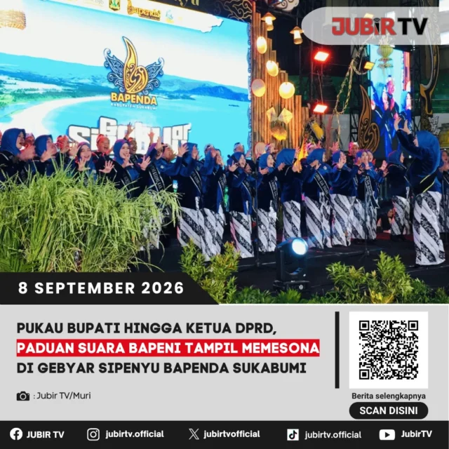 🎶 Paduan Suara Bapeni Sukabumi Pukau Bupati hingga Ketua DPRD

Paduan suara Bapeni Bapenda Sukabumi tampil memesona dalam Gebyar Sipenyu. Penampilan tersebut bahkan berhasil menarik perhatian Bupati Sukabumi hingga Ketua DPRD yang hadir dalam kegiatan.

📌 𝐈𝐧𝐟𝐨 𝐥𝐞𝐧𝐠𝐤𝐚𝐩𝐧𝐲𝐚 𝐜𝐞𝐤 𝐝𝐢 𝐬𝐭𝐨𝐫𝐲 & 𝐬𝐨𝐫𝐨𝐭𝐚𝐧

#jubirtv #jubirtvnewscom #bapenda #sukabumi #bapeni #paduansuara #gebyarsipenyu #pemkabsukabumi #dprdsukabumi