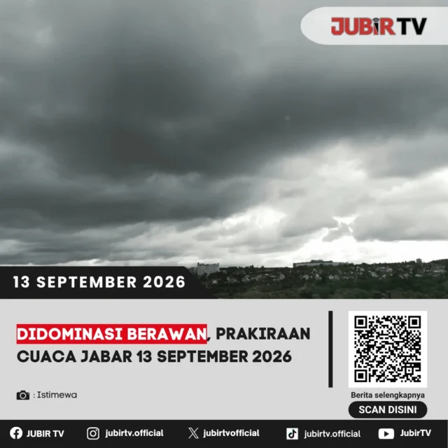 🌥️ Sukabumi Diprediksi Berawan, Hujan Lokal Berpotensi Turun Siang hingga Malam

BMKG memprakirakan sebagian besar wilayah Jawa Barat pada Minggu (13/9/2026) didominasi cerah hingga cerah berawan. Namun, Sukabumi termasuk wilayah yang berpotensi diguyur hujan ringan pada siang hingga malam hari.

Wilayah mana saja yang berpotensi hujan?

📌 𝐈𝐧𝐟𝐨 𝐥𝐞𝐧𝐠𝐤𝐚𝐩𝐧𝐲𝐚 𝐜𝐞𝐤 𝐝𝐢 𝐬𝐭𝐨𝐫𝐲 & 𝐬𝐨𝐫𝐨𝐭𝐚𝐧

#jubirtv #jubirtvnewscom #prakiraancuaca #cuacajabar #sukabumi #cuacasukabumi #bmkg #hujanlokal #infocuaca