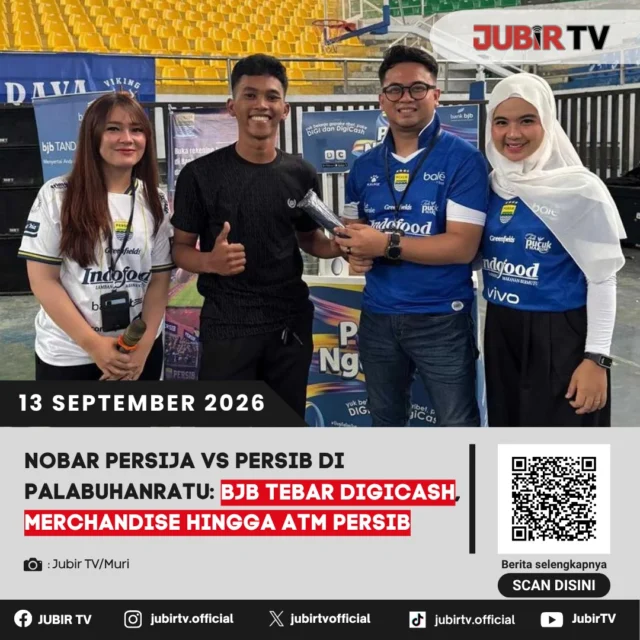 ⚽ Nobar Persija vs Persib di Palabuhanratu Makin Meriah, BJB Bagi-bagi Hadiah!

Sekitar 1.000 Bobotoh memadati GOR Tinju Palabuhanratu saat nobar Persija vs Persib. Tak cuma nonton pertandingan, Bobotoh juga mendapat kesempatan membawa pulang Digicash, merchandise, hingga ATM edisi Persib dari Bank BJB.

Seperti apa keseruannya?

📌 𝐈𝐧𝐟𝐨 𝐥𝐞𝐧𝐠𝐤𝐚𝐩𝐧𝐲𝐚 𝐜𝐞𝐤 𝐝𝐢 𝐬𝐭𝐨𝐫𝐲 & 𝐬𝐨𝐫𝐨𝐭𝐚𝐧

#jubirtv #jubirtvnewscom #persib #persija #nobar #bobotoh #vikingpalabuhanratu #bankbjb #digicash #atmPersib #palabuhanratu