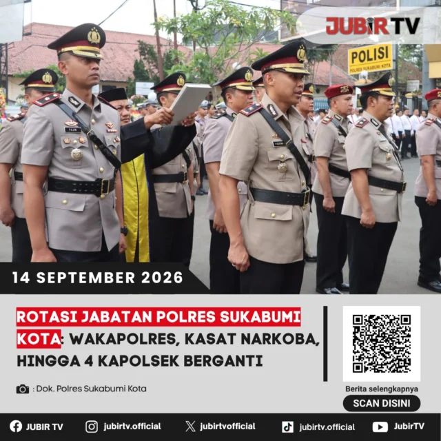 🚔 Rotasi Jabatan di Polres Sukabumi Kota, Wakapolres hingga 4 Kapolsek Berganti

Polres Sukabumi Kota melakukan rotasi sejumlah pejabat. Wakapolres, Kasat Narkoba, hingga empat Kapolsek mengalami pergantian jabatan.

Rotasi ini menjadi bagian dari penyegaran organisasi dan peningkatan kinerja kepolisian di wilayah hukum Polres Sukabumi Kota.

Siapa saja pejabat yang berganti?

📌 𝐈𝐧𝐟𝐨 𝐥𝐞𝐧𝐠𝐤𝐚𝐩𝐧𝐲𝐚 𝐜𝐞𝐤 𝐝𝐢 𝐬𝐭𝐨𝐫𝐲 & 𝐬𝐨𝐫𝐨𝐭𝐚𝐧

#jubirtv #jubirtvnewscom #polressukabumikota #sukabumi #polri #rotasijabatan #wakapolres #kapolsek #kasatnarkoba
