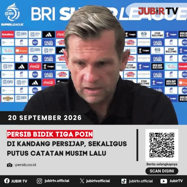 ⚽ Persib Bidik Tiga Poin di Kandang Persijap, Incar Kemenangan Perdana di Tandang

Persib Bandung membidik tiga poin saat menghadapi Persijap Jepara. Laga ini juga menjadi kesempatan Maung Bandung memutus catatan kurang baik saat menghadapi Persijap pada musim sebelumnya.

Mampukah Persib membawa pulang kemenangan dari Jepara?

📌 𝐈𝐧𝐟𝐨 𝐥𝐞𝐧𝐠𝐤𝐚𝐩𝐧𝐲𝐚 𝐜𝐞𝐤 𝐝𝐢 𝐬𝐭𝐨𝐫𝐲 & 𝐬𝐨𝐫𝐨𝐭𝐚𝐧

#jubirtv #jubirtvnewscom #persib #persibbandung #persijap #jepara #superleague #sepakbolaindonesia #maungbandung