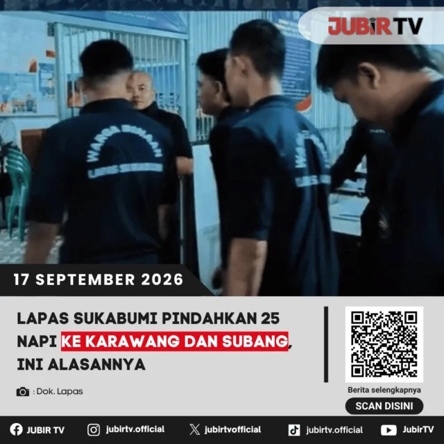 🔒 25 Napi Lapas Sukabumi Dipindahkan ke Karawang dan Subang, Ini Alasannya

Sebanyak 25 narapidana dipindahkan dari Lapas Kelas IIB Sukabumi ke Lapas Karawang dan Subang, Rabu (16/9/2026). Langkah ini dilakukan untuk mengurangi kepadatan sekaligus mengoptimalkan proses pembinaan warga binaan.

Kenapa 25 napi tersebut dipindahkan?

📌 𝐈𝐧𝐟𝐨 𝐥𝐞𝐧𝐠𝐤𝐚𝐩𝐧𝐲𝐚 𝐜𝐞𝐤 𝐝𝐢 𝐬𝐭𝐨𝐫𝐲 & 𝐬𝐨𝐫𝐨𝐭𝐚𝐧

#jubirtv #jubirtvnewscom #lapassukabumi #sukabumi #narapidana #lapaskarawang #lapassubang #pemindahannapi #overcapacity