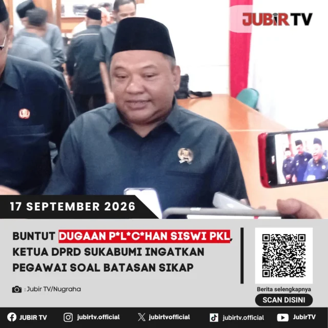 🚨 Buntut Dugaan Pelecehan Siswi PKL, Ketua DPRD Sukabumi Ingatkan Pegawai Soal Batasan Sikap

Ketua DPRD Kabupaten Sukabumi Budi Azhar Mutawali meminta seluruh pegawai di lingkungan pemerintahan memahami batasan dalam berinteraksi, terutama dengan pelajar yang sedang menjalani PKL.

Menurutnya, lingkungan pemerintahan seharusnya menjadi tempat yang aman bagi siswa untuk belajar dan mendapatkan pengalaman. Ia juga meminta kasus tersebut menjadi bahan evaluasi agar kejadian serupa tidak kembali terjadi.

Apa pesan tegas Ketua DPRD Sukabumi?

📌 𝐈𝐧𝐟𝐨 𝐥𝐞𝐧𝐠𝐤𝐚𝐩𝐧𝐲𝐚 𝐜𝐞𝐤 𝐝𝐢 𝐬𝐭𝐨𝐫𝐲 & 𝐬𝐨𝐫𝐨𝐭𝐚𝐧

#jubirtv #jubirtvnewscom #sukabumi #dprdsukabumi #siswipkl #dugaanpelecehan #dishubsukabumi #pemerintahan #beritasukabum