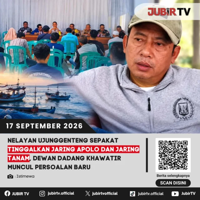 🌊 Nelayan Ujunggenteng Sepakat Hentikan Jaring Apolo dan Jaring Tanam, Dewan Khawatir Muncul Masalah Baru

Kesepakatan penghentian jaring Apolo dan jaring tanam di Ujunggenteng mendapat perhatian DPRD Sukabumi. Anggota Komisi III, Dadang Hermawan, mengingatkan agar kesepakatan tersebut tetap mempertimbangkan mata pencaharian nelayan di wilayah lain.

Ia bahkan mengusulkan opsi zonasi alat tangkap agar persoalan tidak kembali memicu konflik.

Lantas, apa yang dikhawatirkan Dewan?

📌 𝐈𝐧𝐟𝐨 𝐥𝐞𝐧𝐠𝐤𝐚𝐩𝐧𝐲𝐚 𝐜𝐞𝐤 𝐝𝐢 𝐬𝐭𝐨𝐫𝐲 & 𝐬𝐨𝐫𝐨𝐭𝐚𝐧

#jubirtv #jubirtvnewscom #ujunggenteng #ciracap #sukabumi #nelayan #jaringapolo #jaringtanam #dprdsukabumi #perikanan