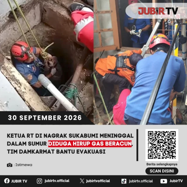 🚨 Niat Bantu Perbaiki Pompa, Ketua RT di Nagrak Sukabumi Meninggal dalam Sumur

Iwan Setiawan (62), Ketua RT di Nagrak Selatan, Sukabumi, meninggal setelah terjatuh ke dalam sumur sedalam sekitar 23 meter saat hendak membantu memperbaiki pompa air warga.

Petugas gabungan kemudian melakukan evakuasi dari sumur yang sempit. Bagaimana kronologi kejadian tersebut?

📌 𝐈𝐧𝐟𝐨 𝐥𝐞𝐧𝐠𝐤𝐚𝐩𝐧𝐲𝐚 𝐜𝐞𝐤 𝐝𝐢 𝐬𝐭𝐨𝐫𝐲 & 𝐬𝐨𝐫𝐨𝐭𝐚𝐧

#jubirtv #jubirtvnewscom #nagrak #sukabumi #kecelakaan #sumur #damkar #beritasukabumi