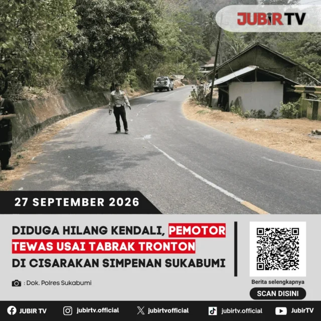 🚨 Diduga Hilang Kendali, Pemotor Tewas Usai Tabrak Tronton di Simpenan Sukabumi

Kecelakaan maut terjadi di Cisarakan, Kecamatan Simpenan, Kabupaten Sukabumi. Seorang pengendara motor meninggal dunia setelah diduga kehilangan kendali dan menabrak tronton.

Polisi masih menangani kecelakaan tersebut dan melakukan penyelidikan terkait penyebab kejadian. Bagaimana kronologi kecelakaan ini?

📌 𝐈𝐧𝐟𝐨 𝐥𝐞𝐧𝐠𝐤𝐚𝐩𝐧𝐲𝐚 𝐜𝐞𝐤 𝐝𝐢 𝐬𝐭𝐨𝐫𝐲 & 𝐬𝐨𝐫𝐨𝐭𝐚𝐧

#jubirtv #jubirtvnewscom #simpenan #sukabumi #kecelakaan #kecelakaanmaut #cisarakan #polisi #beritasukabumi