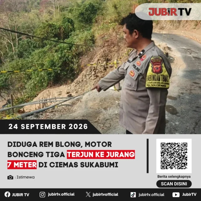 🚨 Diduga Rem Blong, Motor Bonceng Tiga Terjun ke Jurang di Ciemas Sukabumi

Kecelakaan terjadi di Ciemas, Kabupaten Sukabumi, saat sepeda motor yang membawa tiga orang diduga mengalami rem blong hingga terjun ke jurang sedalam sekitar 7 meter.

Bagaimana kondisi para korban dan kronologi kecelakaan tersebut?

📌 𝐈𝐧𝐟𝐨 𝐥𝐞𝐧𝐠𝐤𝐚𝐩𝐧𝐲𝐚 𝐜𝐞𝐤 𝐝𝐢 𝐬𝐭𝐨𝐫𝐲 & 𝐬𝐨𝐫𝐨𝐭𝐚𝐧

#jubirtv #jubirtvnewscom #ciemas #sukabumi #kecelakaan #lakalantas #motor #kecelakaanlalulintas #beritasukabumi