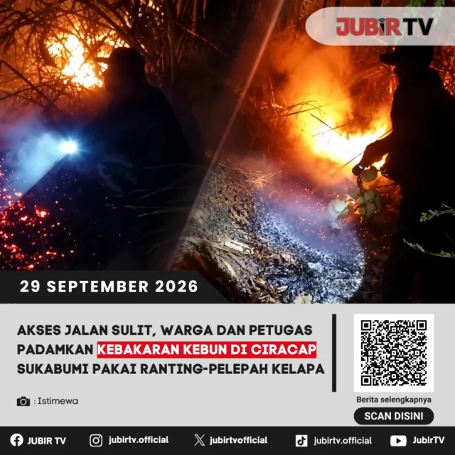 🔥 Akses Sulit, Warga dan Petugas Padamkan Kebakaran Kebun di Ciracap Sukabumi

Kebakaran melanda area kebun di Ciracap, Kabupaten Sukabumi. Sulitnya akses menuju lokasi membuat warga dan petugas harus melakukan pemadaman secara manual menggunakan ranting dan pelepah kelapa.

Seperti apa perjuangan memadamkan api di lokasi?

📌 𝐈𝐧𝐟𝐨 𝐥𝐞𝐧𝐠𝐤𝐚𝐩𝐧𝐲𝐚 𝐜𝐞𝐤 𝐝𝐢 𝐬𝐭𝐨𝐫𝐲 & 𝐬𝐨𝐫𝐨𝐭𝐚𝐧

#jubirtv #jubirtvnewscom #ciracap #sukabumi #kebakaran #kebunkebakaran #damkar #pemadaman #beritasukabumi