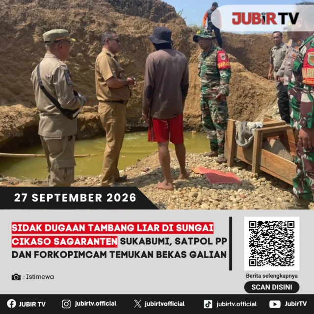 ⛏️ Sidak Dugaan Tambang Liar di Sungai Cikaso, Petugas Temukan Bekas Galian

Satpol PP Kabupaten Sukabumi bersama Forkopimcam Sagaranten mengecek lokasi dugaan tambang liar di Sungai Cikaso, Desa Datarnangka. Saat sidak, aktivitas penambangan sudah tidak ditemukan, namun petugas melihat sejumlah kubangan yang diduga bekas aktivitas tambang.

Petugas mengimbau warga tidak melakukan penambangan yang melanggar aturan dan akan melakukan pengawasan di lokasi tersebut. Seperti apa kondisi Sungai Cikaso usai dugaan aktivitas tambang?

📌 𝐈𝐧𝐟𝐨 𝐥𝐞𝐧𝐠𝐤𝐚𝐩𝐧𝐲𝐚 𝐜𝐞𝐤 𝐝𝐢 𝐬𝐭𝐨𝐫𝐲 & 𝐬𝐨𝐫𝐨𝐭𝐚𝐧

#jubirtv #jubirtvnewscom #sagaranten #sukabumi #sungaicikaso #tambangliar #tambangemas #lingkungan #beritasukabumi