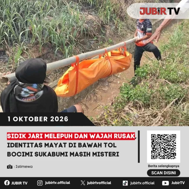 🚨 Sidik Jari Melepuh, Wajah Rusak, Identitas Mayat di Bawah Tol Bocimi Masih Misteri

Polisi masih kesulitan mengidentifikasi jasad pria yang ditemukan terbungkus di bawah Tol Bocimi KM 69, Ciambar, Sukabumi. Kondisi jenazah yang membusuk membuat wajah dan sidik jari sulit dikenali.

Petunjuk sementara hanya berasal dari pakaian korban, yakni kaus putih bergambar Barong dan celana training hitam berlis kuning.

Siapa sosok korban dan bagaimana polisi mengungkap identitasnya?

📌 𝐈𝐧𝐟𝐨 𝐥𝐞𝐧𝐠𝐤𝐚𝐩𝐧𝐲𝐚 𝐜𝐞𝐤 𝐝𝐢 𝐬𝐭𝐨𝐫𝐲 & 𝐬𝐨𝐫𝐨𝐭𝐚𝐧

#jubirtv #jubirtvnewscom #tolbocimi #ciambar #sukabumi #penemuanmayat #identitasmayat #polisi #infokriminal