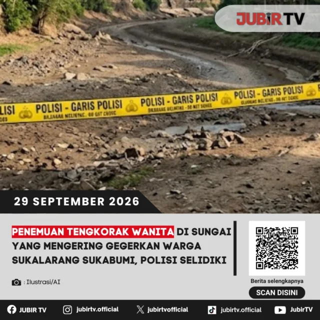 🚨 Tengkorak Wanita Ditemukan di Sungai Cikole Sukalarang, Polisi Selidiki

Warga Sukalarang, Kabupaten Sukabumi, dikejutkan dengan penemuan tengkorak dan tulang-belulang manusia di aliran Sungai Cikole yang mengering, Minggu (27/9). Korban diketahui berjenis kelamin perempuan, namun identitasnya belum diketahui.

Polisi telah mengamankan lokasi, memeriksa sejumlah saksi, dan membawa sisa jenazah ke RSUD R. Syamsudin S.H. untuk pemeriksaan lebih lanjut. Siapa sosok wanita tersebut?

📌 𝐈𝐧𝐟𝐨 𝐥𝐞𝐧𝐠𝐤𝐚𝐩𝐧𝐲𝐚 𝐜𝐞𝐤 𝐝𝐢 𝐬𝐭𝐨𝐫𝐲 & 𝐬𝐨𝐫𝐨𝐭𝐚𝐧

#jubirtv #jubirtvnewscom #sukalarang #sukabumi #penemuantengkorak #sungai #polisi #kriminal #beritasukabumi