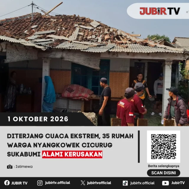 🌧️ Diterjang Cuaca Ekstrem, 35 Rumah Warga Nyanowek Cicurug Rusak

Cuaca ekstrem menerjang Nyanowek, Cicurug, Sukabumi, hingga menyebabkan puluhan rumah warga mengalami kerusakan.

Penanganan dan pendataan terhadap rumah terdampak terus dilakukan.

Seperti apa kondisi warga dan kerusakan akibat cuaca ekstrem?

📌 𝐈𝐧𝐟𝐨 𝐥𝐞𝐧𝐠𝐤𝐚𝐩𝐧𝐲𝐚 𝐜𝐞𝐤 𝐝𝐢 𝐬𝐭𝐨𝐫𝐲 & 𝐬𝐨𝐫𝐨𝐭𝐚𝐧

#jubirtv #jubirtvnewscom #cicurug #sukabumi #cuacaekstrem #rumahrusak #bencana #wargasukabumi