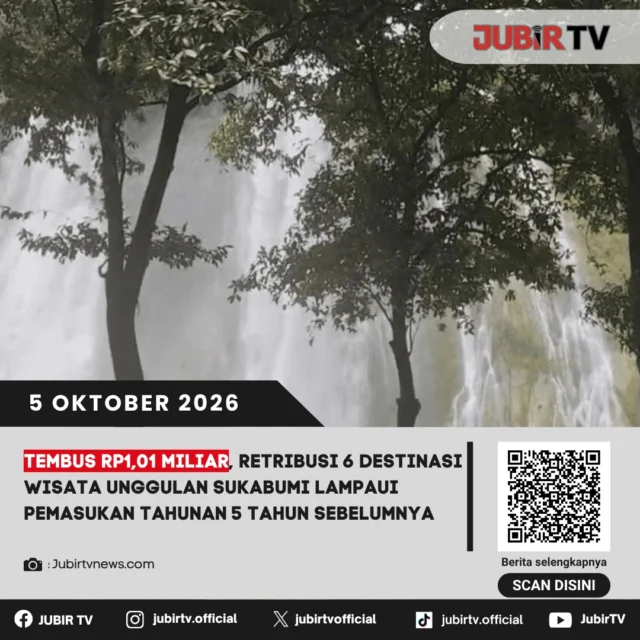 💰 Retribusi 6 Destinasi Wisata Sukabumi Tembus Rp1,01 Miliar

Pendapatan retribusi dari enam destinasi wisata milik Pemkab Sukabumi mencapai Rp1,01 miliar hingga September 2026. Capaian ini bahkan melampaui pemasukan dalam satu tahun penuh selama lima tahun sebelumnya.

Enam destinasi tersebut meliputi Pondok Halimun, Cinumpang, Geyser Cisolok, Curug Sodong, Curug Cikaso, dan Pantai Minajaya.

Destinasi mana yang menjadi penyumbang terbesar?

📌 𝐈𝐧𝐟𝐨 𝐥𝐞𝐧𝐠𝐤𝐚𝐩𝐧𝐲𝐚 𝐜𝐞𝐤 𝐝𝐢 𝐬𝐭𝐨𝐫𝐲 & 𝐬𝐨𝐫𝐨𝐭𝐚𝐧

#jubirtv #jubirtvnewscom #pariwisata #sukabumi #wisatasukabumi #retribusi #pad #pondokhalimun #curugcikaso