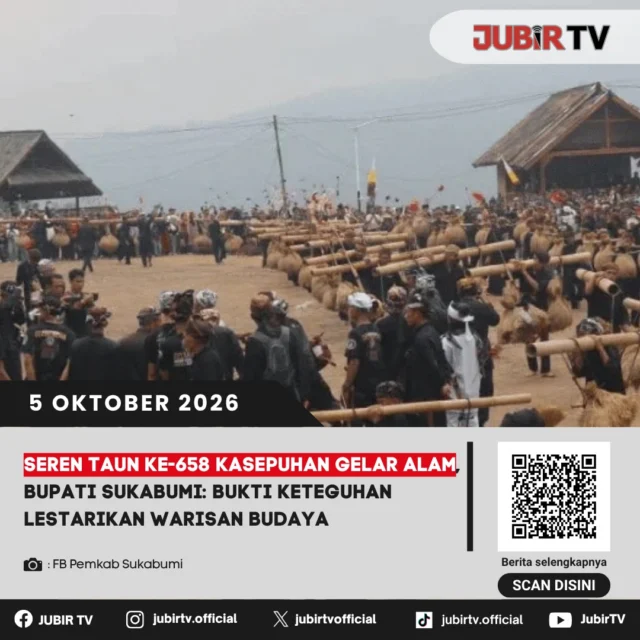 🌾 Seren Taun ke-658 Kasepuhan Gelar Alam, Tradisi Leluhur Terus Dijaga

Kasepuhan Gelar Alam, Desa Sirnaresmi, Cisolok, Sukabumi, kembali menggelar Seren Taun ke-658. Tradisi yang diwariskan turun-temurun ini menjadi momentum menjaga budaya sekaligus nilai kearifan lokal masyarakat adat.

Bupati Sukabumi Asep Japar menilai keberlangsungan Seren Taun menjadi bukti keteguhan masyarakat adat dalam melestarikan warisan leluhur. Pemkab juga mendorong pengakuan sebagai Warisan Budaya Takbenda (WBTB).

Seperti apa rangkaian Seren Taun ke-658?

📌 𝐈𝐧𝐟𝐨 𝐥𝐞𝐧𝐠𝐤𝐚𝐩𝐧𝐲𝐚 𝐜𝐞𝐤 𝐝𝐢 𝐬𝐭𝐨𝐫𝐲 & 𝐬𝐨𝐫𝐨𝐭𝐚𝐧

#jubirtv #jubirtvnewscom #serentaun #kasepuhangelaralam #sukabumi #cisolok #budayasunda #budayaindonesia #warisanbudaya