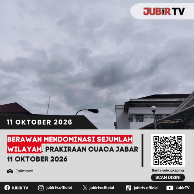 🌥️ Berawan Mendominasi Jabar, Sukabumi Berpotensi Hujan Lebat 11 Oktober

BMKG memprakirakan cuaca Jawa Barat didominasi berawan pada Minggu (11/10). Namun, Kabupaten dan Kota Sukabumi berpotensi mengalami hujan sedang hingga lebat pada siang hari, sebelum kembali berawan pada malam hari.

Warga diimbau memantau perkembangan cuaca sebelum beraktivitas.

Bagaimana prakiraan cuaca lengkap di Jabar?

📌 𝐈𝐧𝐟𝐨 𝐥𝐞𝐧𝐠𝐤𝐚𝐩𝐧𝐲𝐚 𝐜𝐞𝐤 𝐝𝐢 𝐬𝐭𝐨𝐫𝐲 & 𝐬𝐨𝐫𝐨𝐭𝐚𝐧

#jubirtv #jubirtvnewscom #prakiraancuaca #cuacajabar #bmkg #sukabumi #hujanlebat #infocuaca